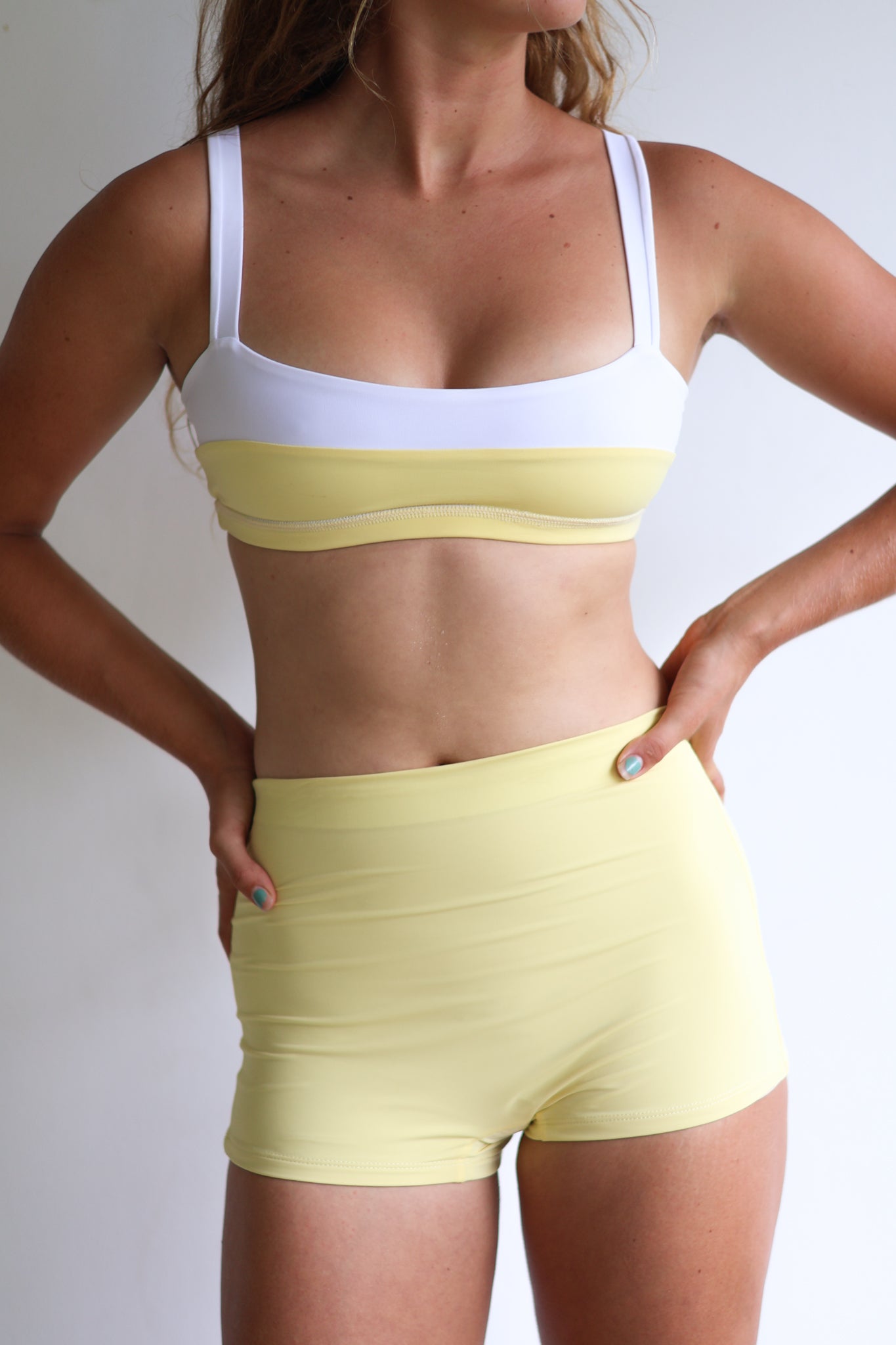 Maya colorblock top in pudding