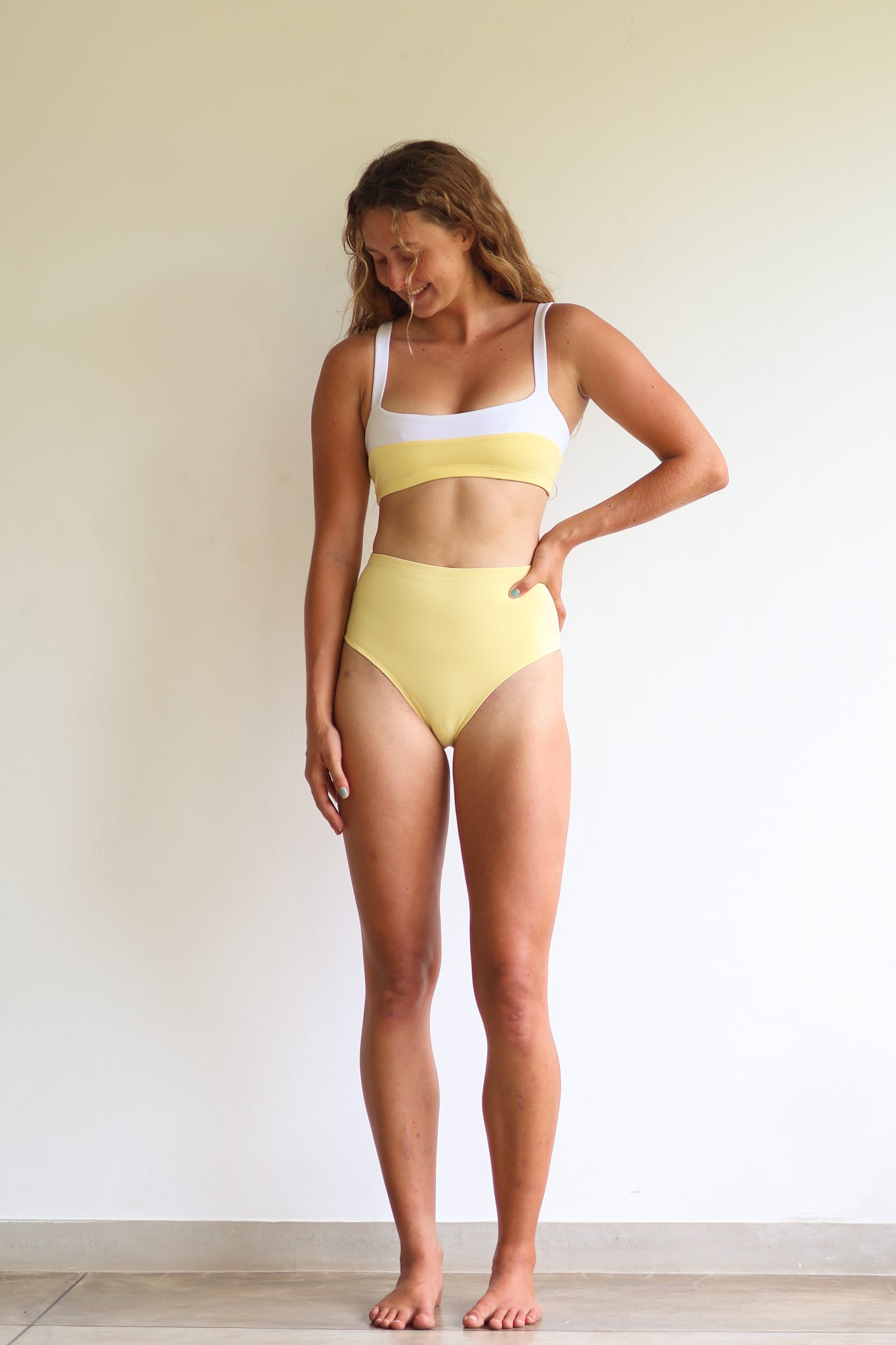 Maya colorblock top in pudding